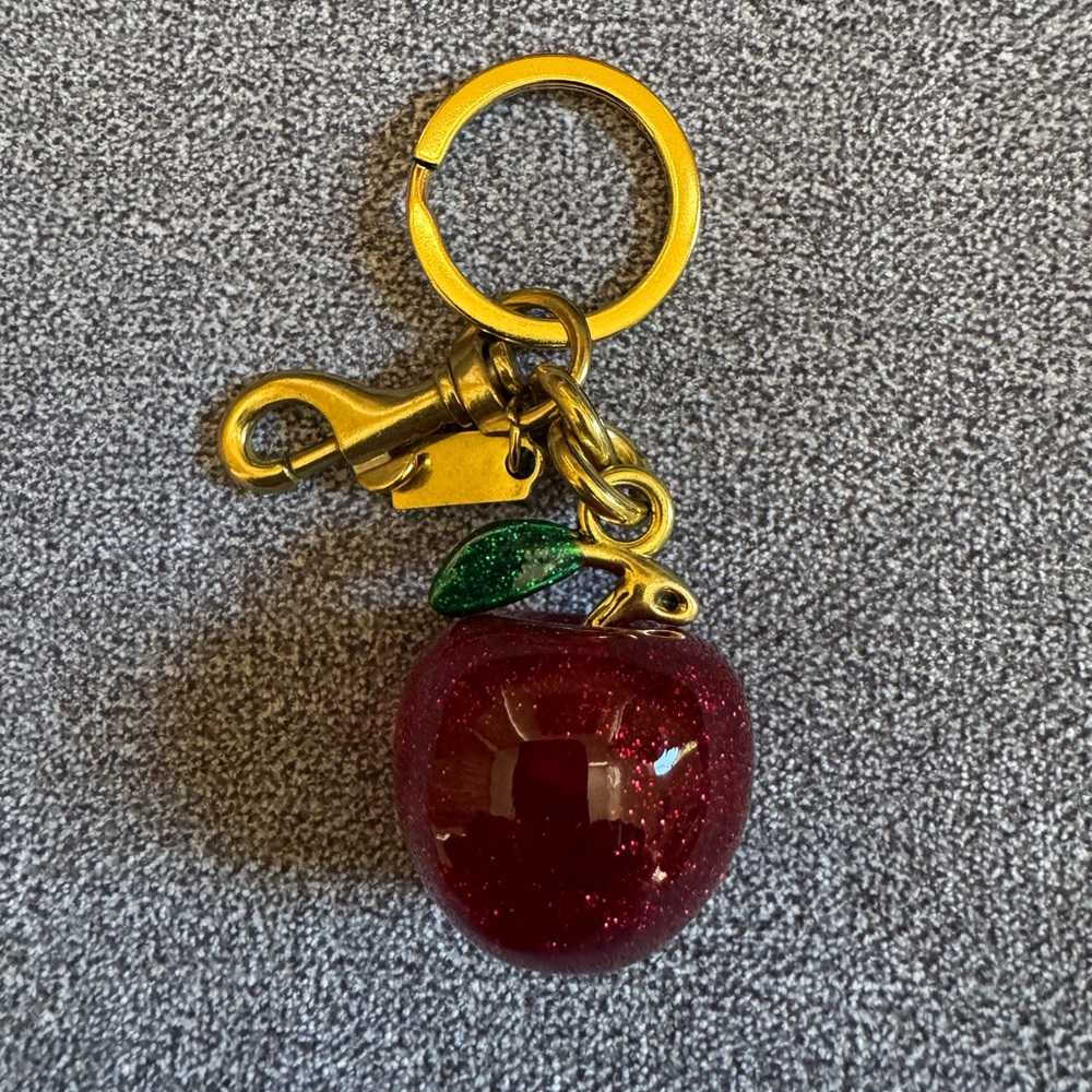 NEW never been used Red Apple Purse Charm/Keychain